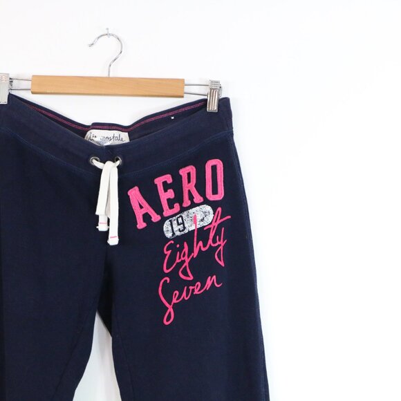 *Aeropostal Low Rise Navy Track Pant - Picture 3 of 5